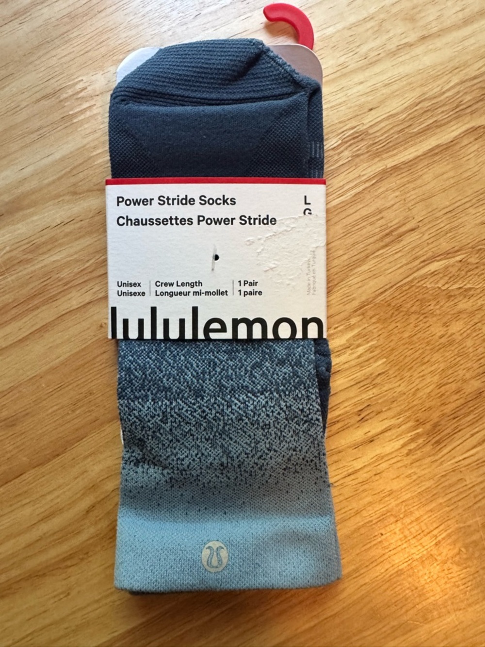 lululemon athletica Power Stride Crew Socks - Gradient Blue Large
